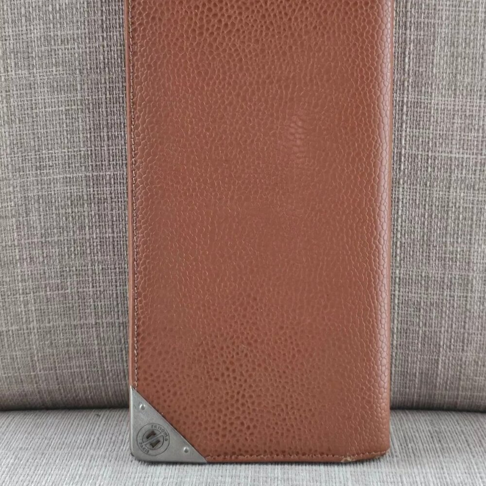 Renoma Paris Long Wallet Brown Leather Card Holder Clutch Purse Made in France